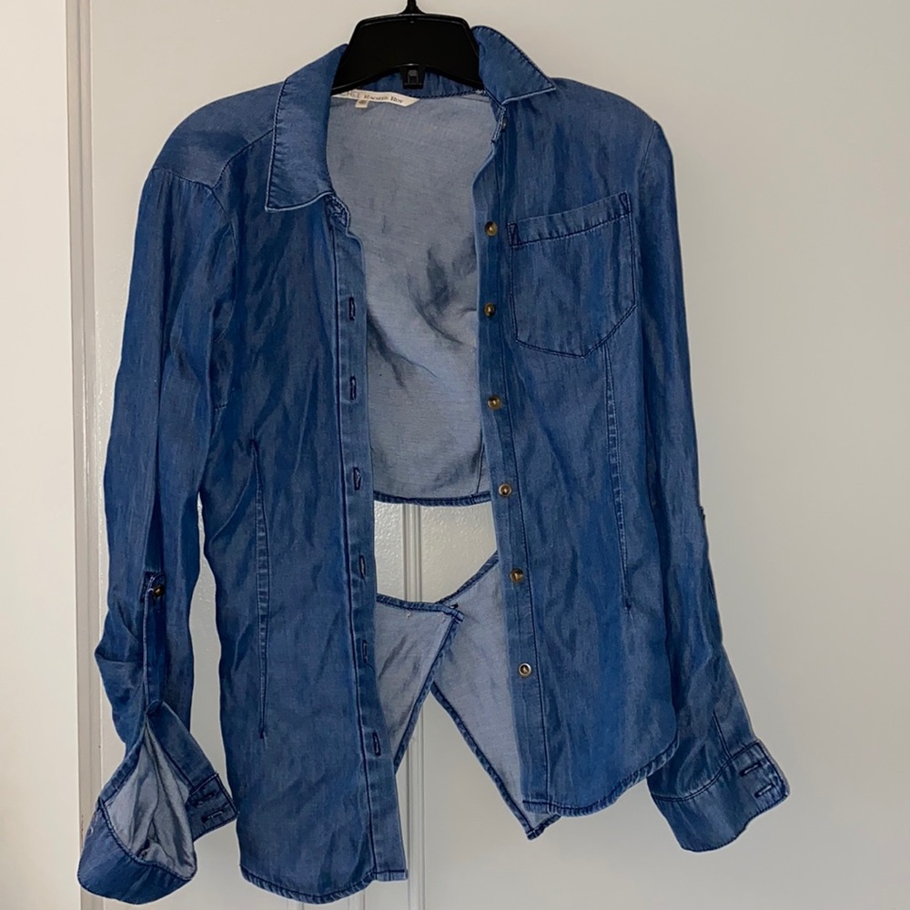 Cutout Jean shirt